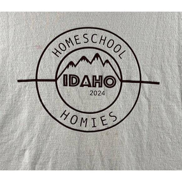 Rare Tshirt Idaho Homeschool Novelty Funny Comical Unique boxy fit Size Medium - Picture 1 of 5